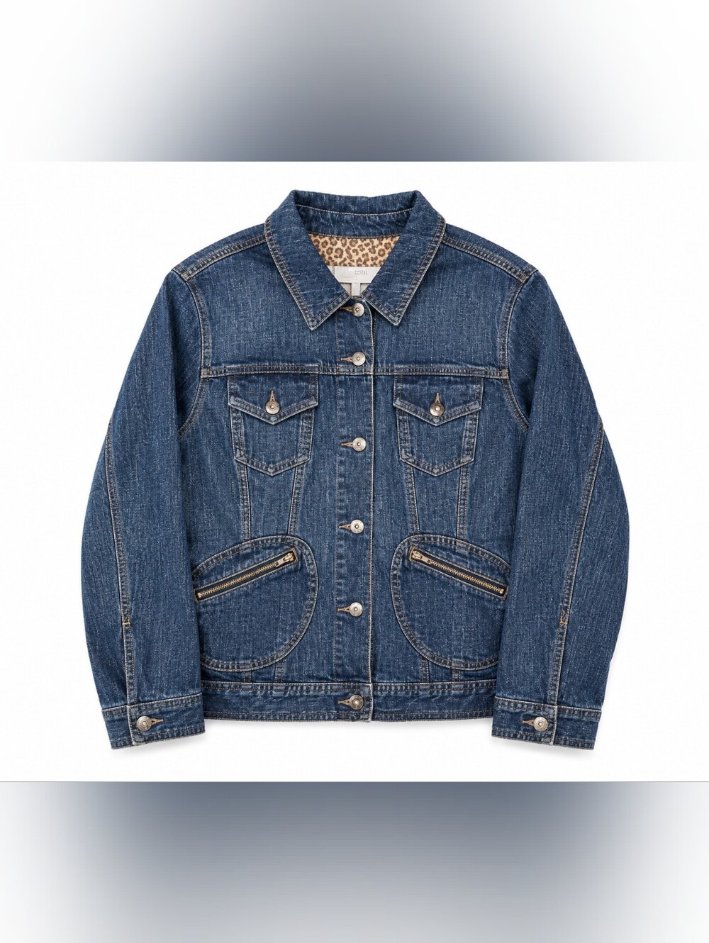 Chico's Platinum denim jacket